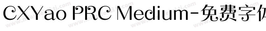 CXYao PRC Medium字体转换